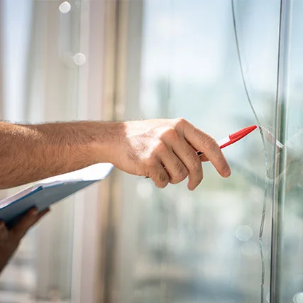 broken glass repair in Northeast Calgary